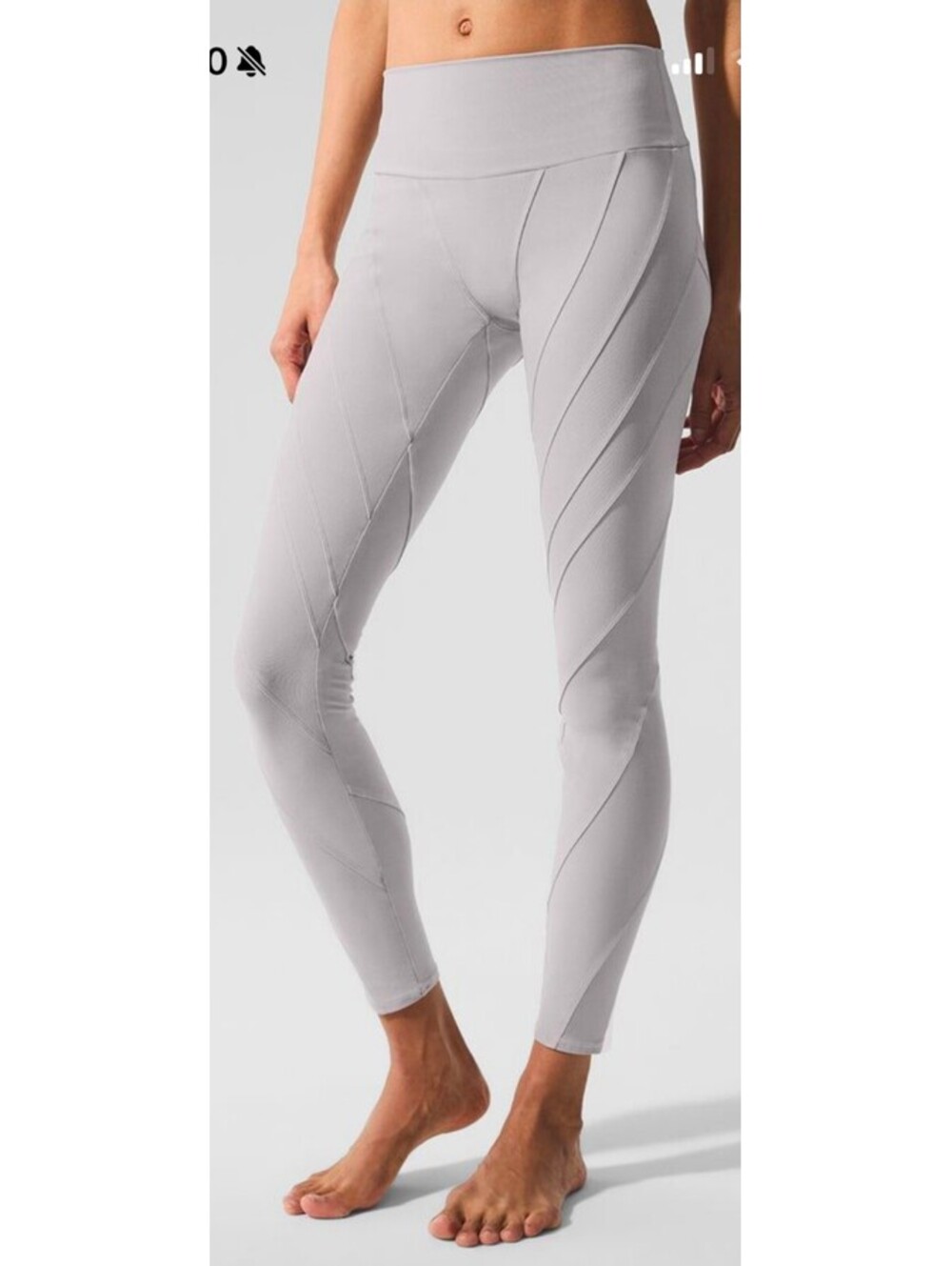 NWT $134 MSRP Alo Yoga Airlift High Waist 7/8 Legging Steel Grey Size M